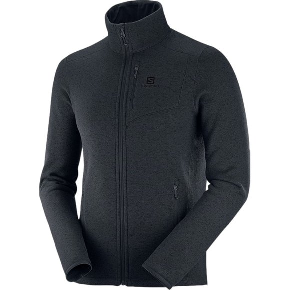 NWT Men's Salomon Bise Midlayer Jacket, Charcoal Grey Heather